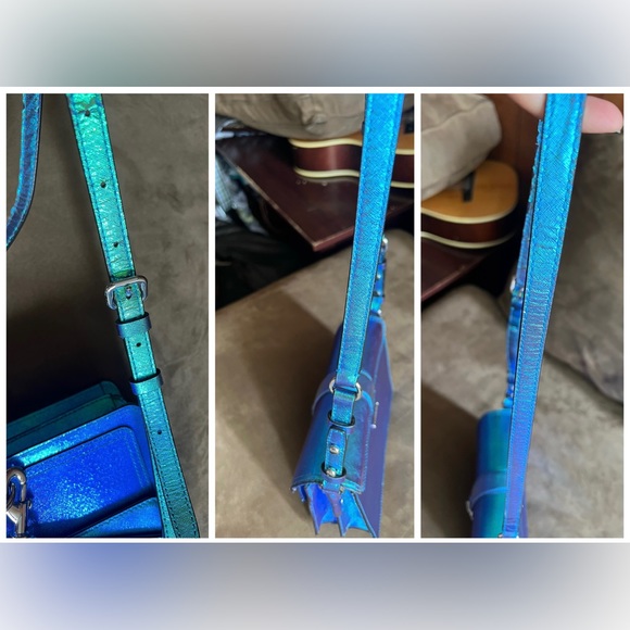 Rare NWOT Rebecca Minkoff Hudson Moto Iridescent Crossbody Shoulder Bag Purse - Picture 12 of 16